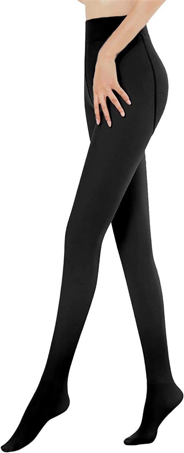 Women's Thickened Black Silk Leggings One-piece Trousers - Image 4