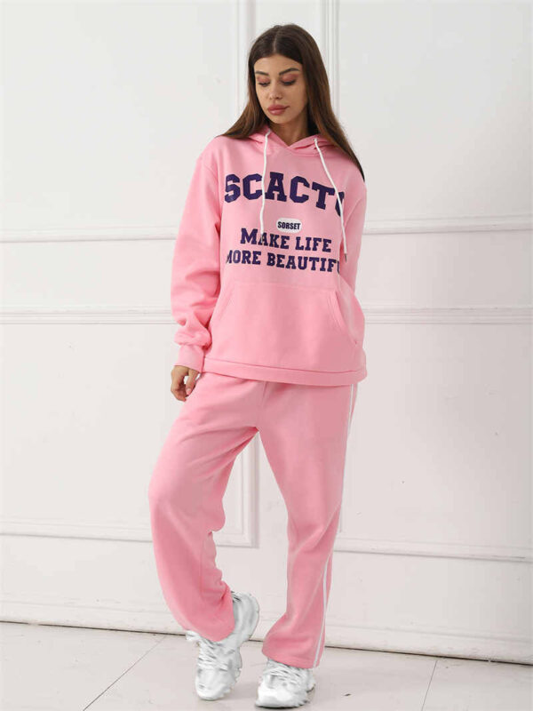 Women's Fashion Casual Printed Top Pants Set - Image 3