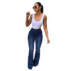 Women's Stretch High Waist Denim Pants Micro-pull Horseshoe Pants - Image 6