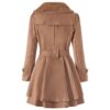 Women's Clothing Slim-fit Mid-length Woolen Coat Double-breasted Padded Coat - Image 6