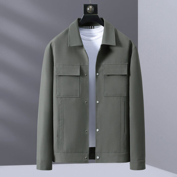 Short Work Clothes Casual Polo Collar Spring And Autumn Top Solid Color - Image 3