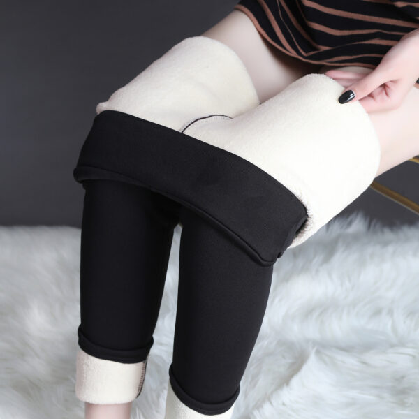 Women's Autumn And Winter Plus Velvet Warm Pants Lamb Velvet Leggings - Image 3