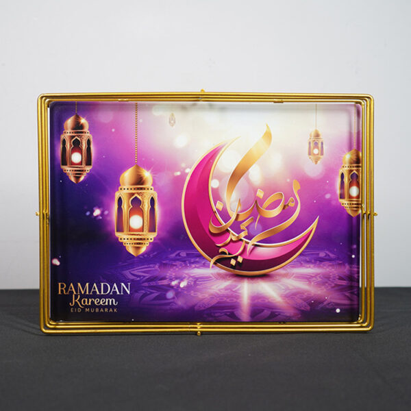 Painted Tray Ramadan Festival Iron Tray - Image 2