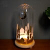 Ramadan Mosque Night Light Glass Cover Wooden Base Decoration - Image 5