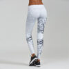Printed Black Big Tree Buttocks High Waist Sports Fitness Yoga Wear Leggings - Image 3