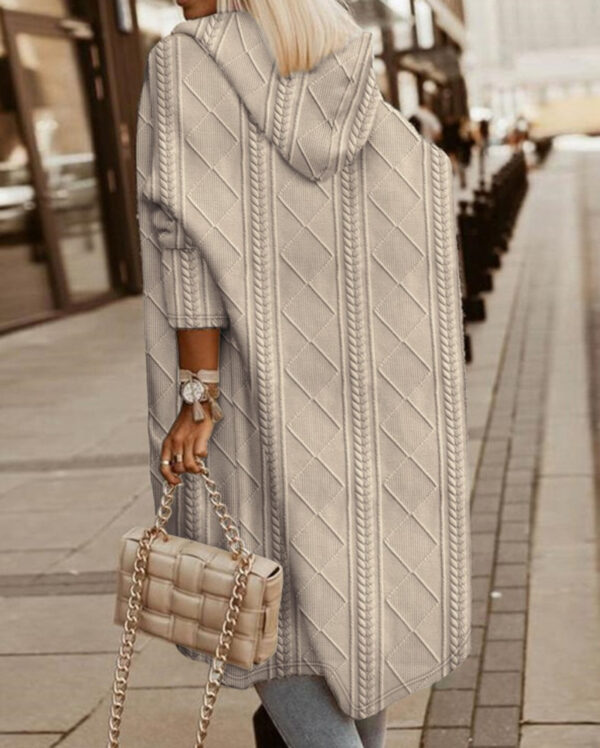 Fashion Solid Color Knitted Coat - Image 3