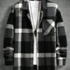 Woolen Lapel Print Long Sleeve Shirt - Image 5
