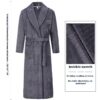 Men's Winter Thickening Thermal Bathrobe Coral Velvet Thin Belt Bathrobe Pajamas - Image 5