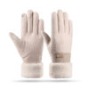 Women's Winter Fleece-lined Touch Screen Knitted Bejirog Gloves - Image 6