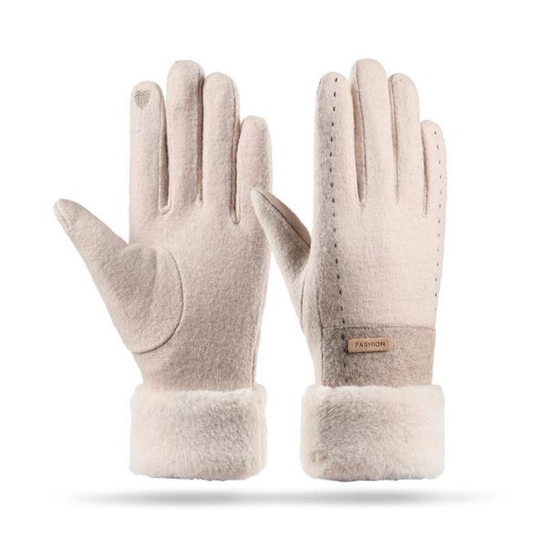 Women's Winter Fleece-lined Touch Screen Knitted Bejirog Gloves - Image 6