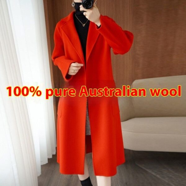 Hepburn Style Suit Collar Thickened Loose-fitting Jacket - Image 10