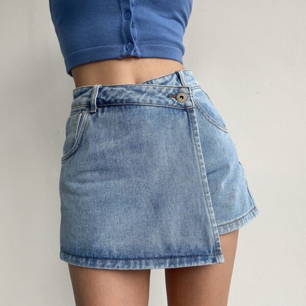 Anti-exposure Irregular Denim Skirt - Image 6