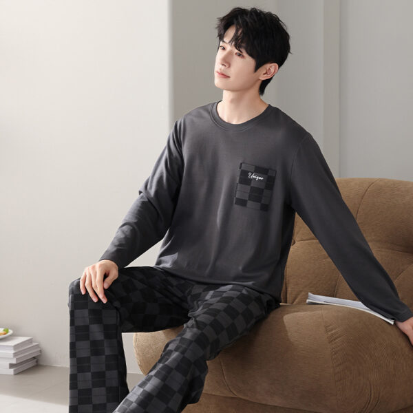 New Cotton Long Sleeve Full Cotton Casual Homewear Suit - Image 8
