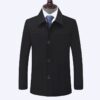 Plus Size Jacket Men's Middle-aged And Elderly Turn-down Collar Coat - Image 2