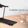 Foldable Electric Treadmill: 2.5HP Motor, 3-Level Incline & Bluetooth Music