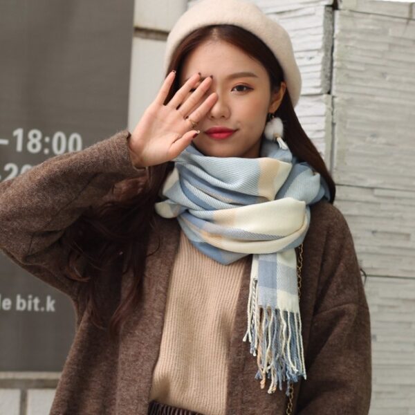 Women's Cashmere-like Thermal Plaid Scarf - Image 2