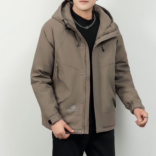 Winter Trendy Workwear Simple All-matching White Duck Down Jacket - Image 6