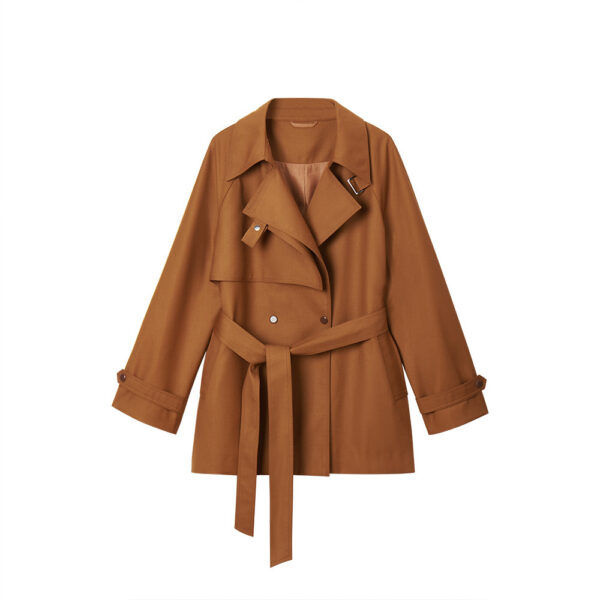 Women's Asymmetric Loose Casual Mid-length Trench Coat - Image 6