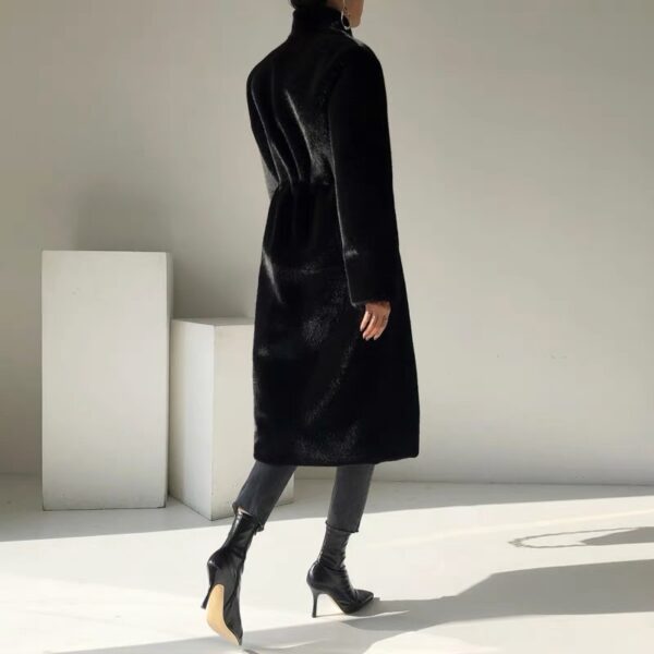 Marten Overcoats Mid-length Women's Stand Collar Plush Coat - Image 4