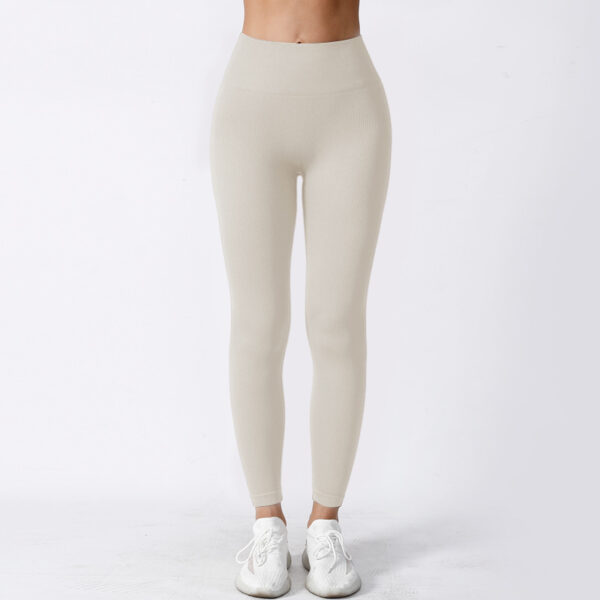 Women's Tight High Elastic Running Sports Thread High Waist Yoga Pants - Image 7