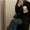 Pink Double-faced Woolen Goods Cashmere Trench Coat Women's Mid-length - Image 6
