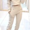 Stand Collar Sports Suit Fashion Pullover Long-sleeves Short Top And Slim Trousers With Pockets Solid Outfits Women's Clothing - Image 9