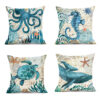 Cushion Covers Sea Turtle Printed Throw Pillow Cases For Home Decor Sofa Chair Seat - Image 3