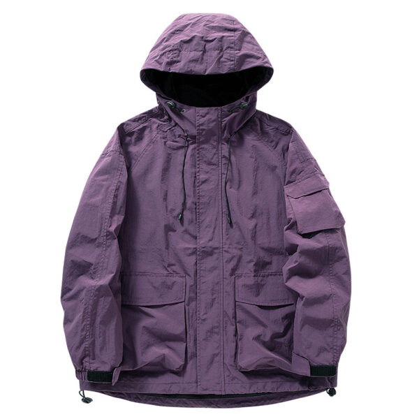 Outdoor Transparent Riding Casual Hooded Jacket - Image 2