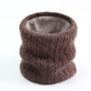 Twist Wide Striped Fleece-lined Knitting Scarf For Men - Image 5