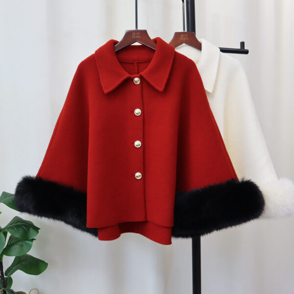 Women's Autumn And Winter New Classic Style Knitted Cloak Coat Shawl - Image 2
