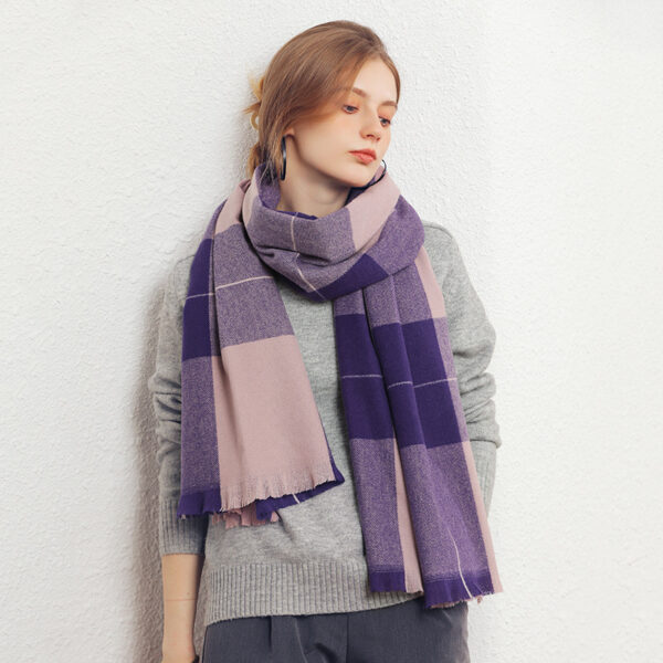 Winter Artificial Cashmere Shawl Women's Fashion Thick Warm Scarf - Image 4