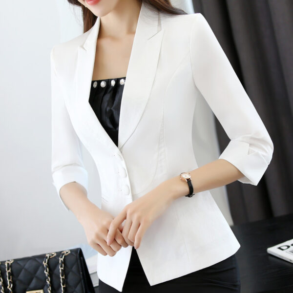 Short Top Spring And Autumn Slim Fit All-match White - Image 3