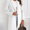 Simplicity Mid-length Button Woolen Coat Outerwear - Image 2