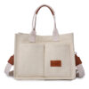 Casual Daily Canvas Tote Shoulder Bags Women Mommy Bag Large Capacity Messenger Multi Pocket Crossbody Chic Reusable Hand Bag - Image 4