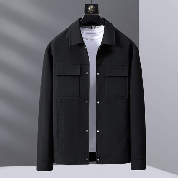 Short Work Clothes Casual Polo Collar Spring And Autumn Top Solid Color - Image 6