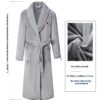 Men's Winter Thickening Thermal Bathrobe Coral Velvet Thin Belt Bathrobe Pajamas - Image 4