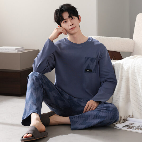 New Cotton Long Sleeve Full Cotton Casual Homewear Suit - Image 9