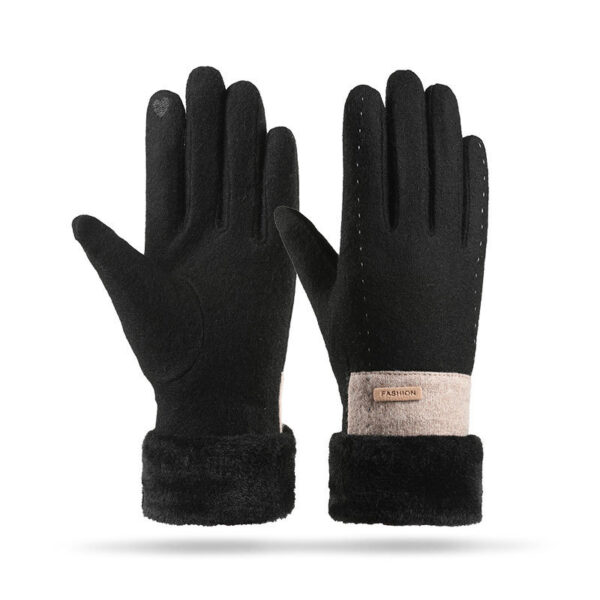 Women's Winter Fleece-lined Touch Screen Knitted Bejirog Gloves - Image 2