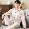 Spring And Autumn Loose Men's Pajamas Suit - Image 6