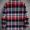 Woolen Lapel Print Long Sleeve Shirt - Image 2
