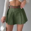 Women's Fashion Solid Color High Waist Skirt - Image 4