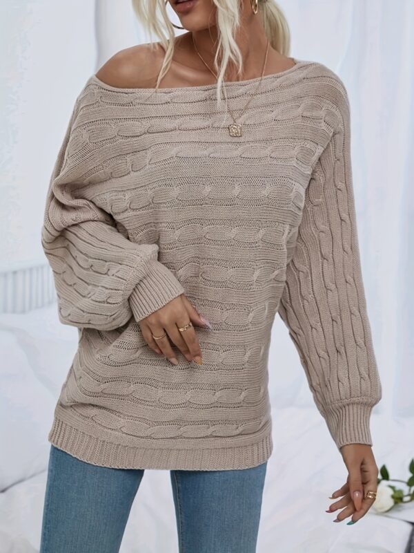 Women's Fashion Personalized Off-Neck Pullover - Image 4