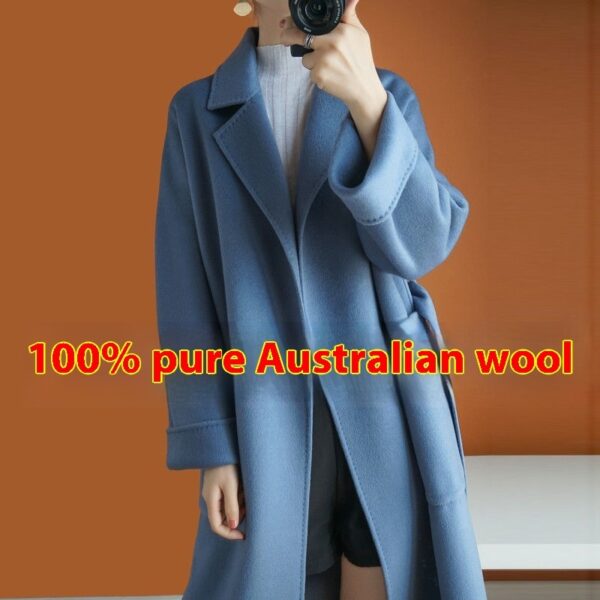 Hepburn Style Suit Collar Thickened Loose-fitting Jacket - Image 3