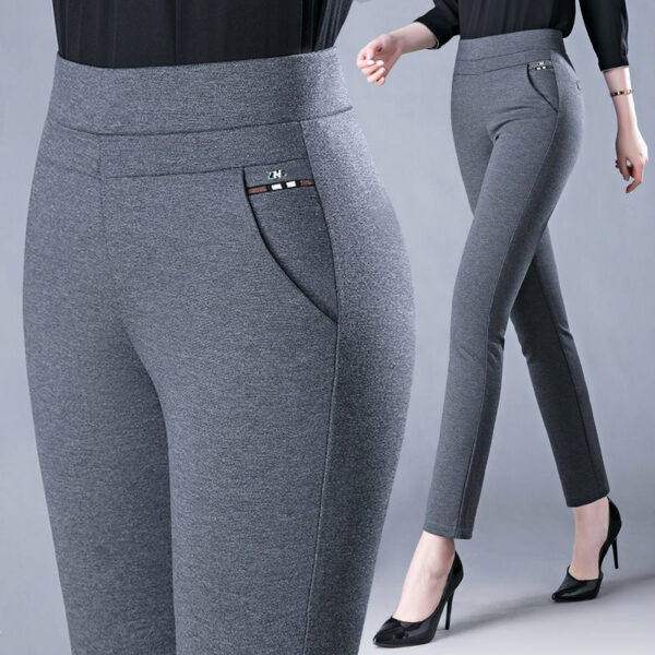Women's Elastic High-waisted Casual Pants - Image 2