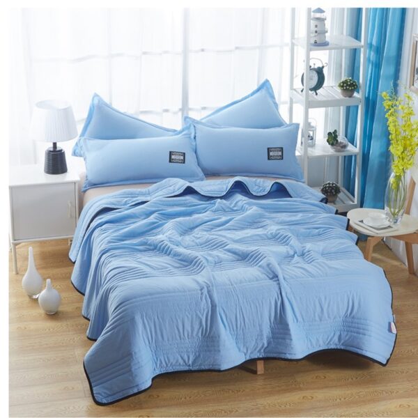 Cooling Blankets Pure Color Summer Quilt Plain Summer Cool Quilt Compressible Air-conditioning Quilt Quilt Blanket - Image 4