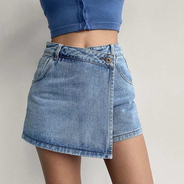 Anti-exposure Irregular Denim Skirt - Image 3