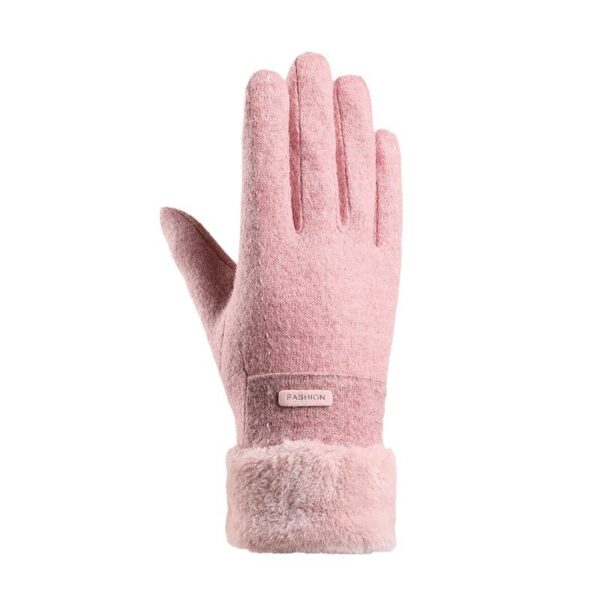 Women's Winter Fleece-lined Touch Screen Knitted Bejirog Gloves - Image 3