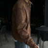 Brown Maillard Stand-up Collar Jacket - Image 2