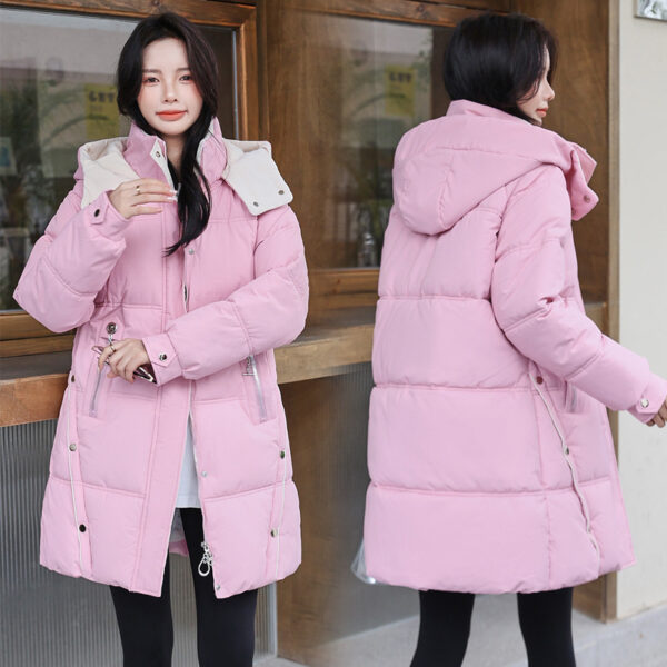 Winter Loose Down Cotton-padded Coat Women's Coat Mid-length Thickened - Image 3