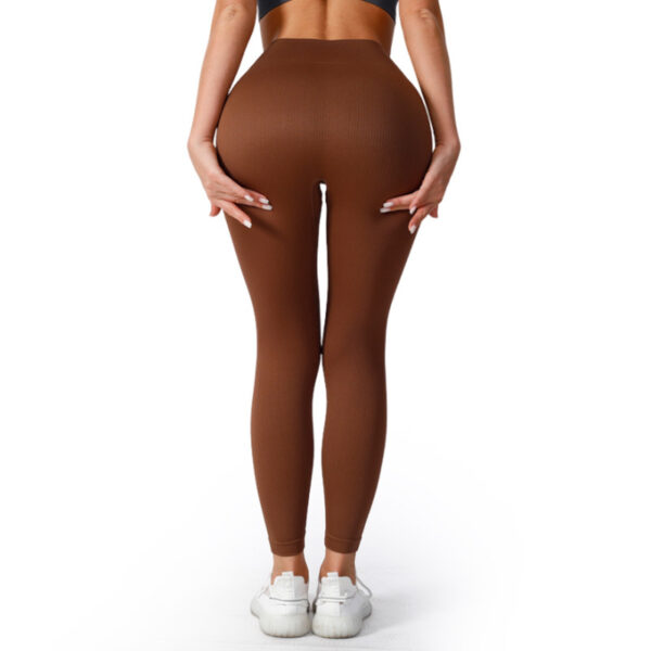 Women's Tight High Elastic Running Sports Thread High Waist Yoga Pants - Image 5